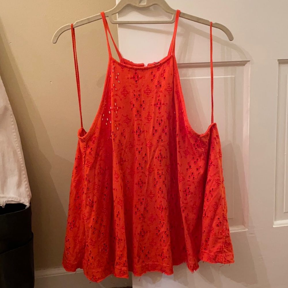 Red orange free people halter